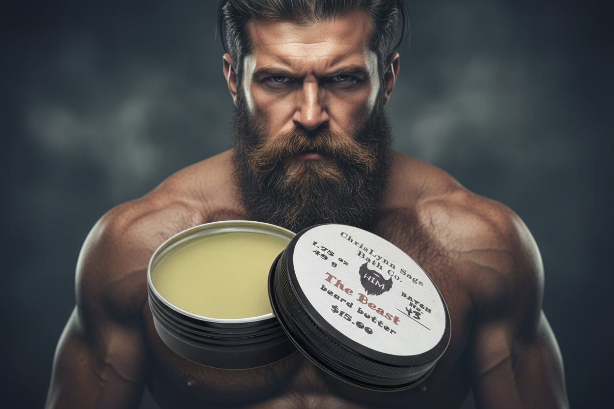 The Beast - HIM premium beard butter - Lime + Vetiver + Oakmoss + Frankincense