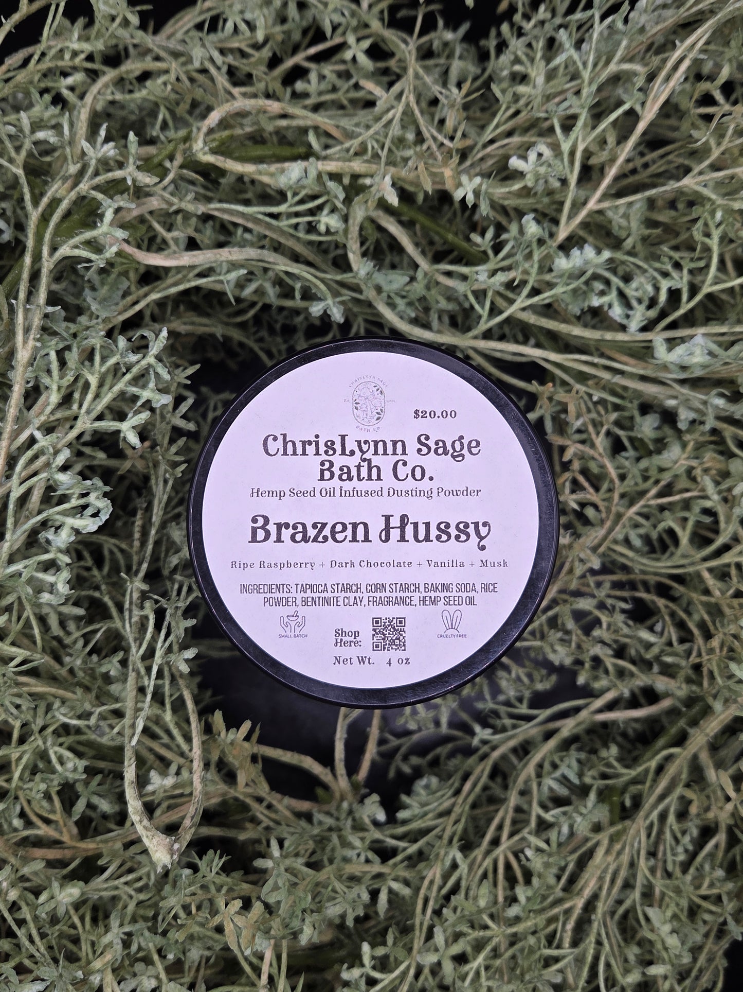 Brazen Hussy Dusting Powder - Ripe Raspberry + Dark Chocolate + Vanilla + Musk