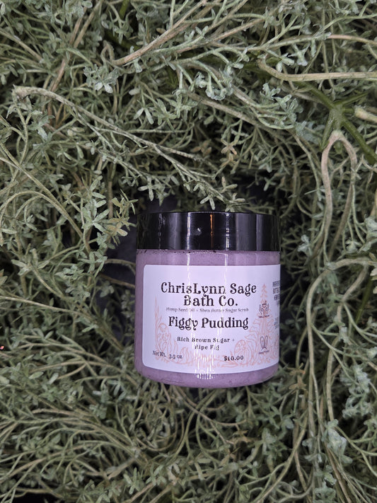 Figgy Pudding Sugar Scrub - Rich Brown Sugar + Ripe Fig