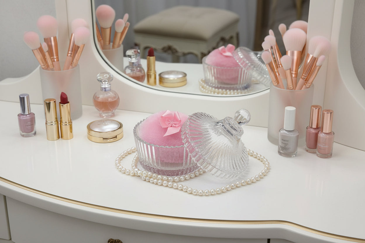 Dusting Powder Glass Bowl