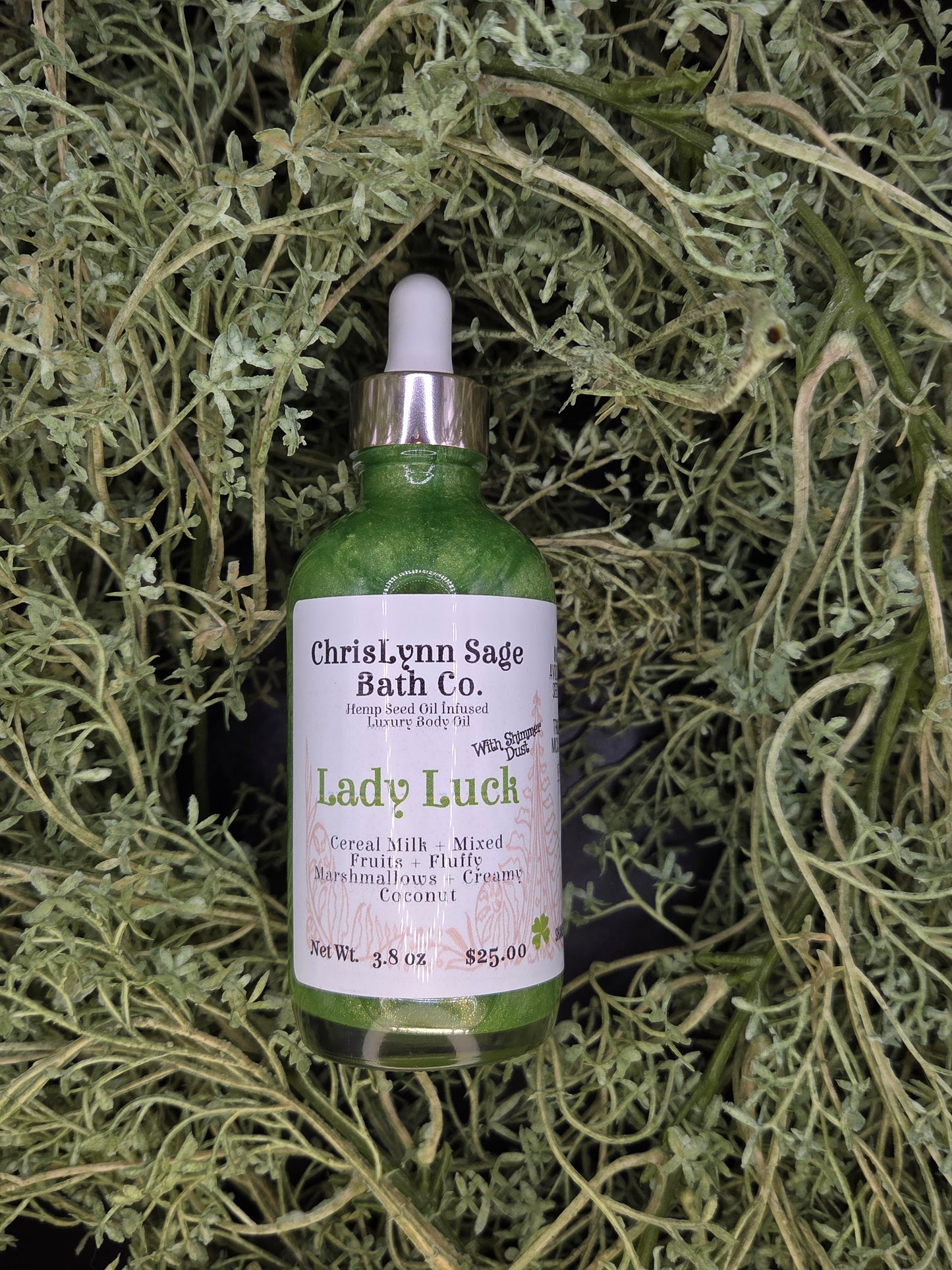 Lady Luck Shimmer Body Oil - Cereal Milk + Mixed Fruits + Fluffy Marshmallows + Creamy Coconut