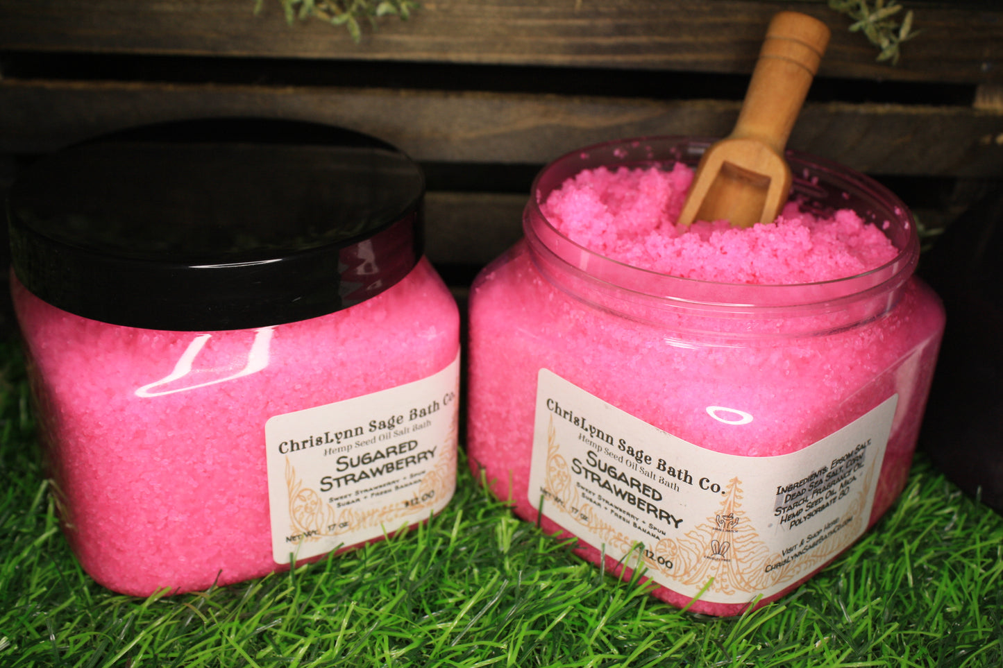 Sugared Strawberry Salt Bath