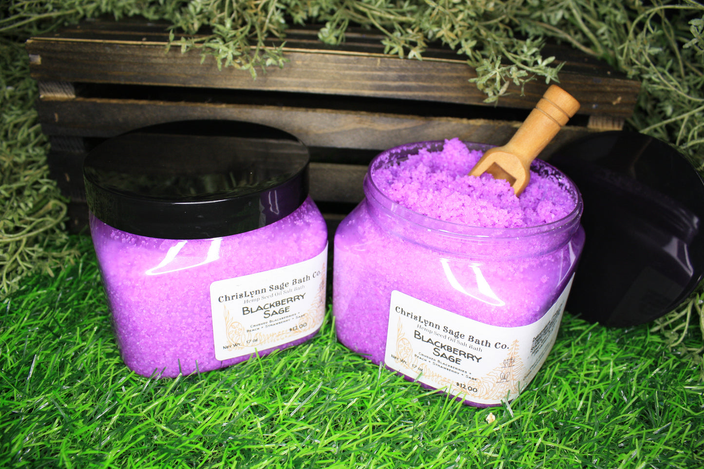 Blackberry Sage Salt Bath