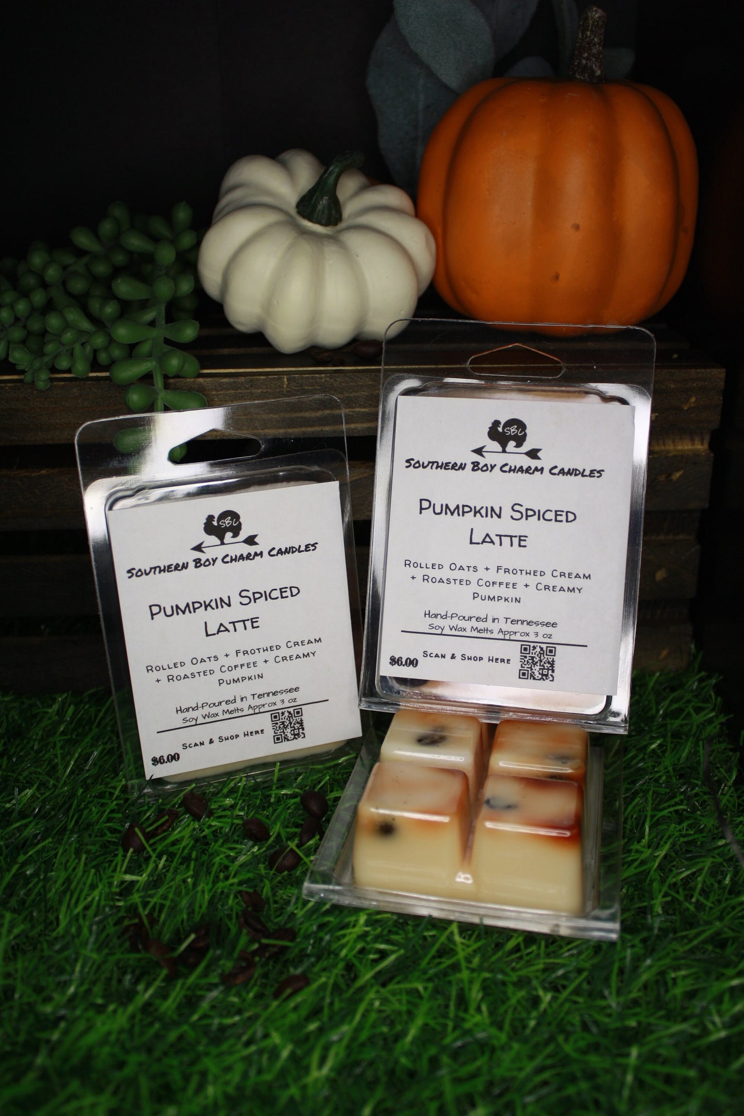 Pumpkin Spiced Latte WAX MELTS - Rolled Oats + Frothed Cream + Roasted Coffee + Creamy Pumpkin