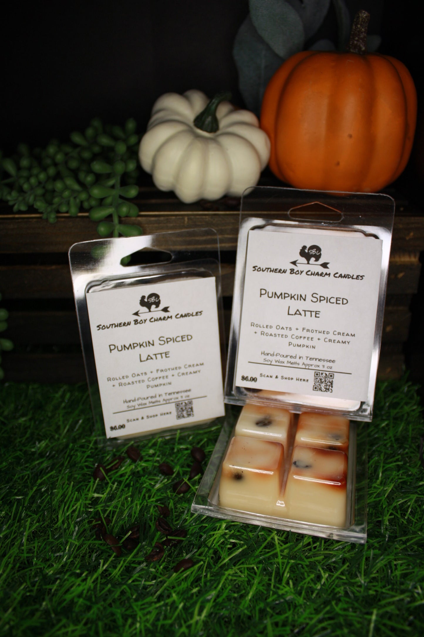 Pumpkin Spiced Latte WAX MELTS - Rolled Oats + Frothed Cream + Roasted Coffee + Creamy Pumpkin